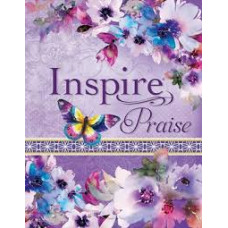 Inspire Praise NLT Bible - The Bible for Coloring & Creative Journaling - Purple floral cover